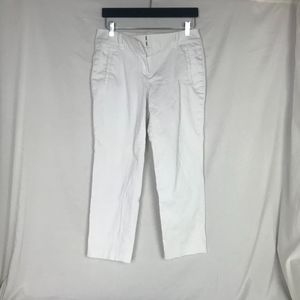 LOFT Women's Sz 2 White Dress Crop Pants